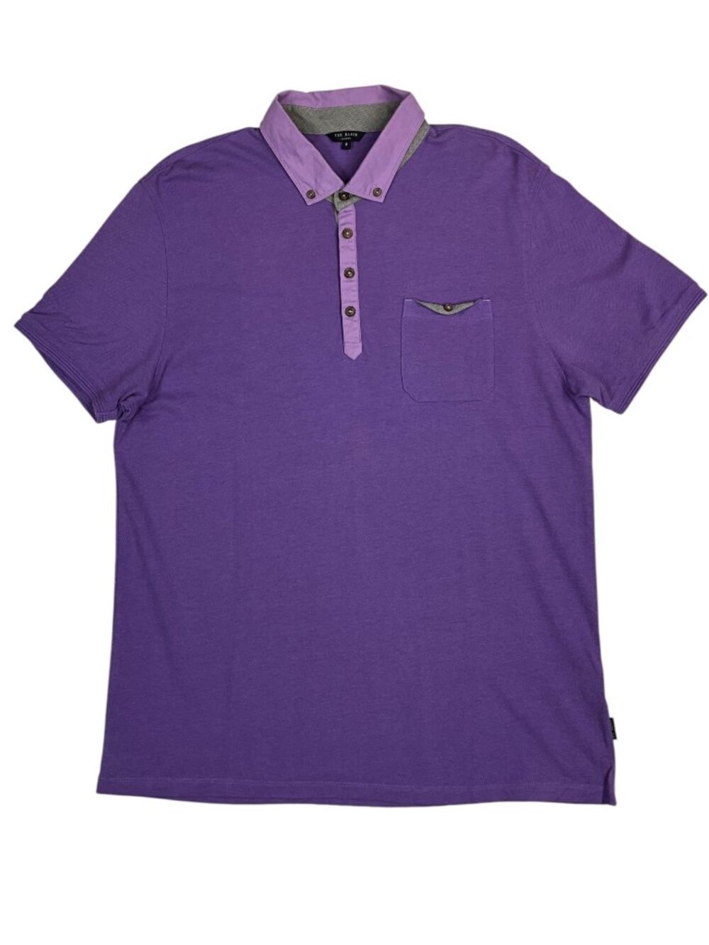 Ted Baker OVASKEP Polo Shirt 6 XXL Purple Short Sleeve